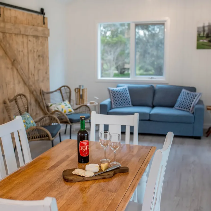 Interior and grounds at The Gables, Eagle Point Cottages